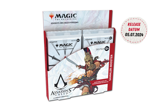 Magic the Gathering - Assassin's Creed - Sammler-Booster Display (12 Packs) DE