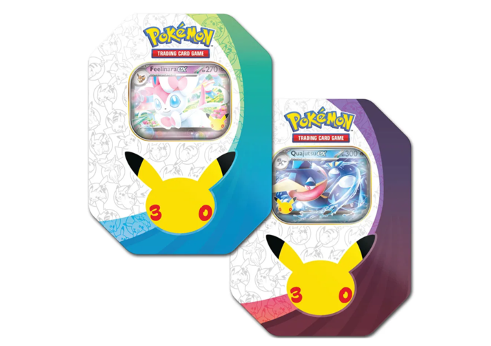 Pokémon - 30 Jahre - EX Tin Box DE (1 Stk. zufällige Auswahl)