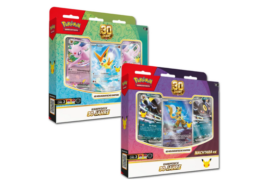 Pokémon - 30 Jahre - Kampf-Deck (Psiana EX, Nachtara EX) -DE- zufällige Auswahl
