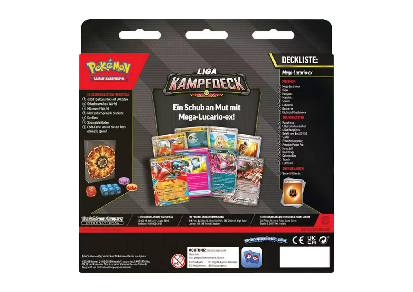 Pokémon - Mega Lucario ex - Liga Kampfdeck DE