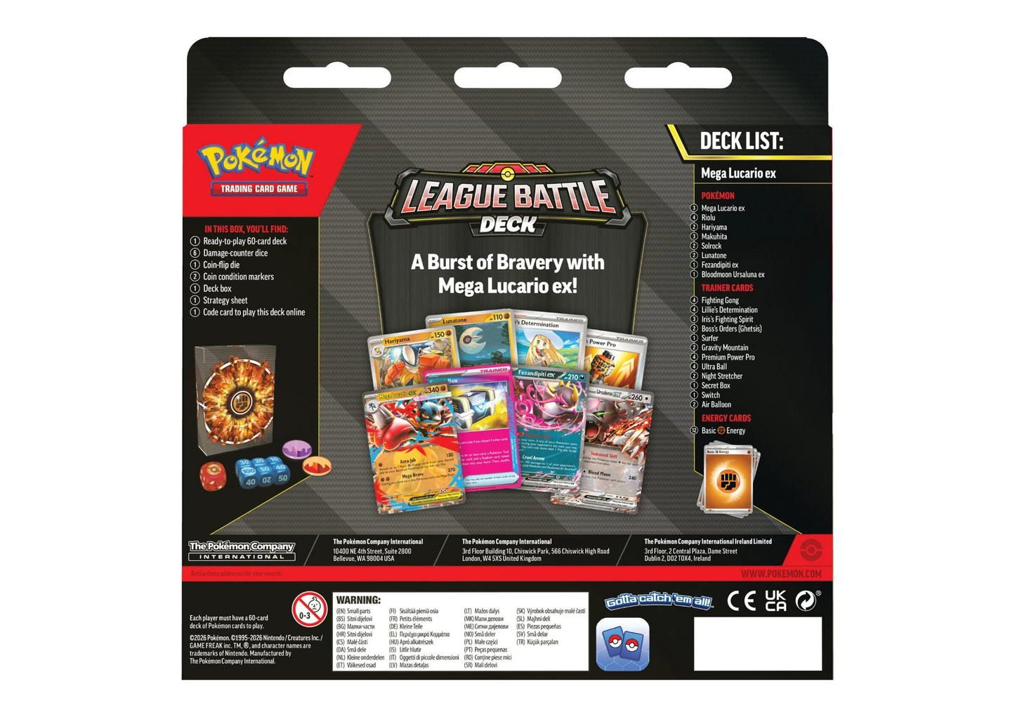 Pokémon - Mega Lucario ex - League Battle Deck EN