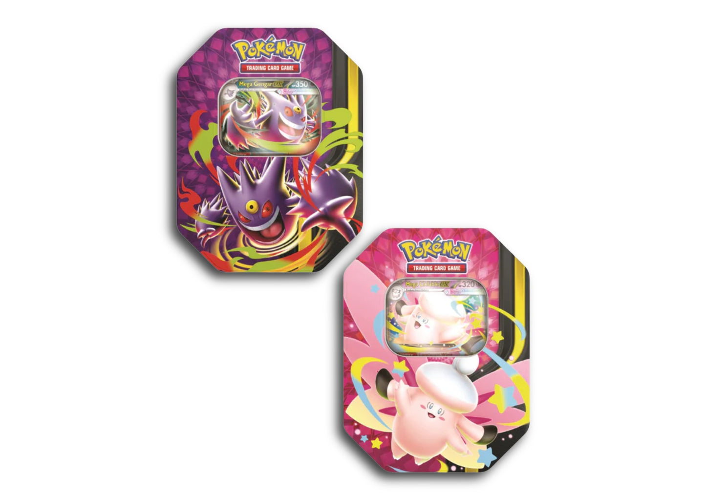 Pokémon - Mega Moonlit EX Tin-Box - Mega Clefable EX, Mega Gengar EX (zufällige Auswahl) - EN