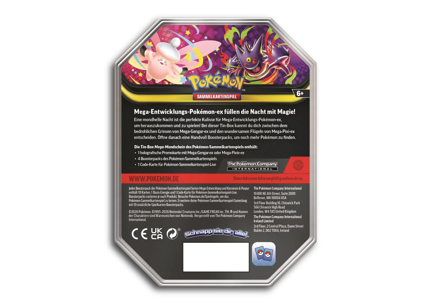 Pokémon - Mega-Mondschein EX Tin-Box - Mega Pixi EX DE