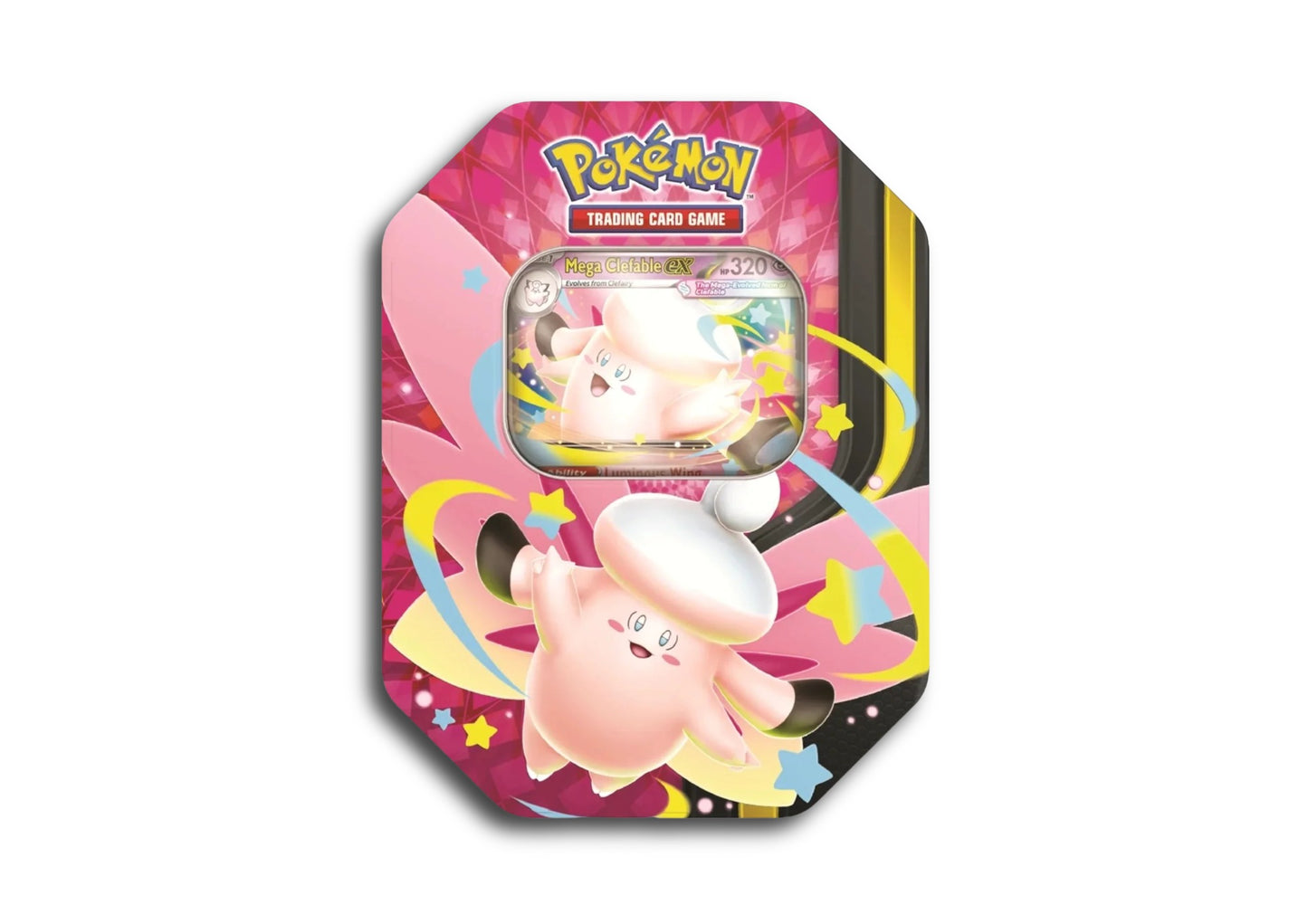 Pokémon - Mega Moonlit EX Tin-Box - Mega Clefable EX, Mega Gengar EX (zufällige Auswahl) - EN
