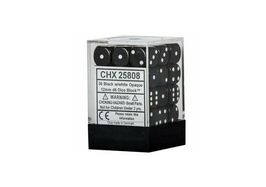 Chessex - 12mm d6 Dice Block (36 Würfel)