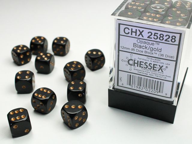 Chessex - 12mm d6 Dice Block (36 Würfel)