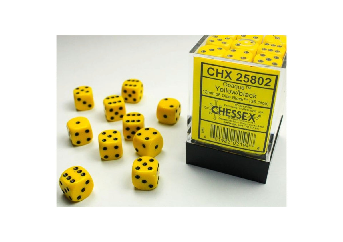 Chessex - 12mm d6 Dice Block (36 Würfel)