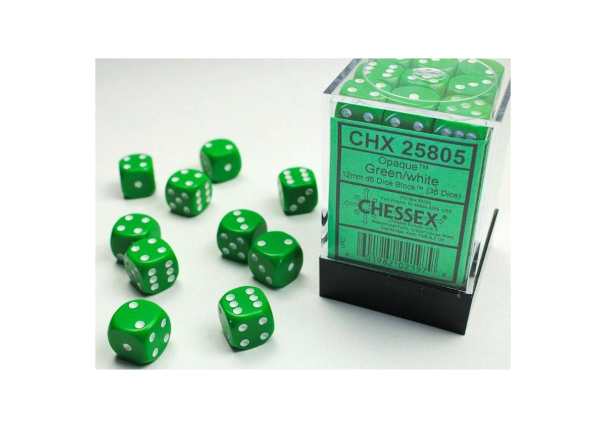 Chessex - 12mm d6 Dice Block (36 Würfel)