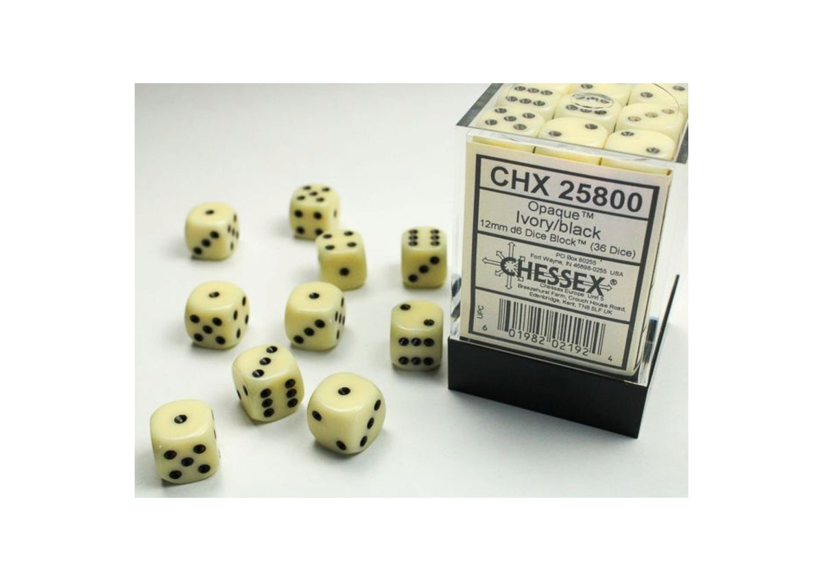 Chessex - 12mm d6 Dice Block (36 Würfel)