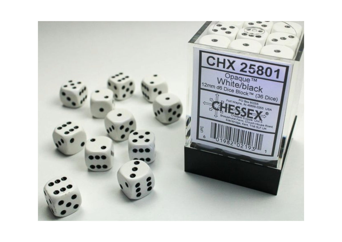 Chessex - 12mm d6 Dice Block (36 Würfel)